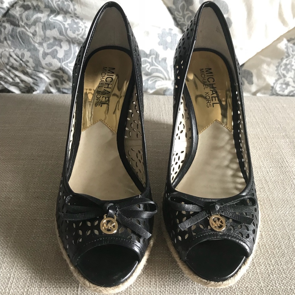 Michael Kors Peep Toe Wedges